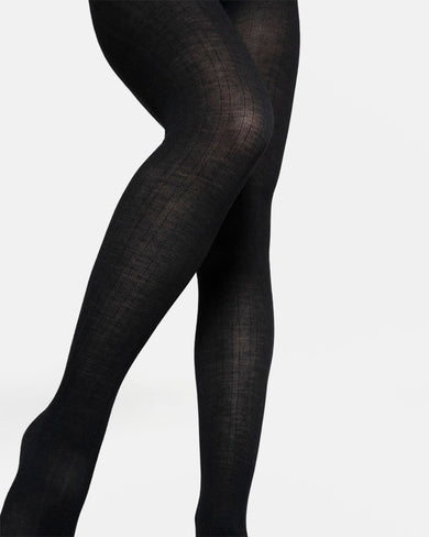 Freja Ribbed Wool Tights